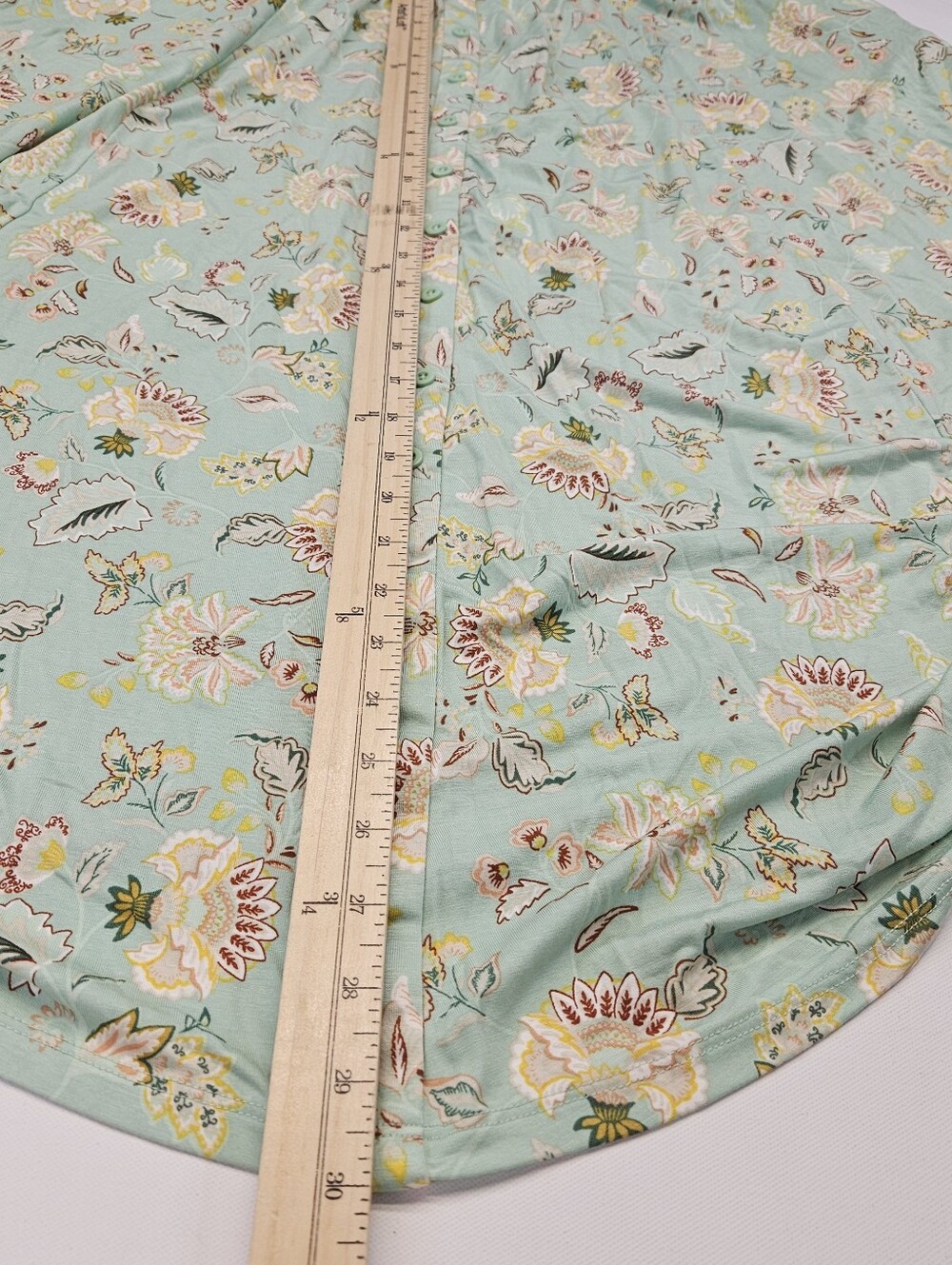 Torrid NWT Midi Super Soft Button-Front Skater Dress Size 2X Green Floral Pocket - Picture 10 of 12
